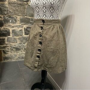 Vintage Dark Academia Midi Skirt